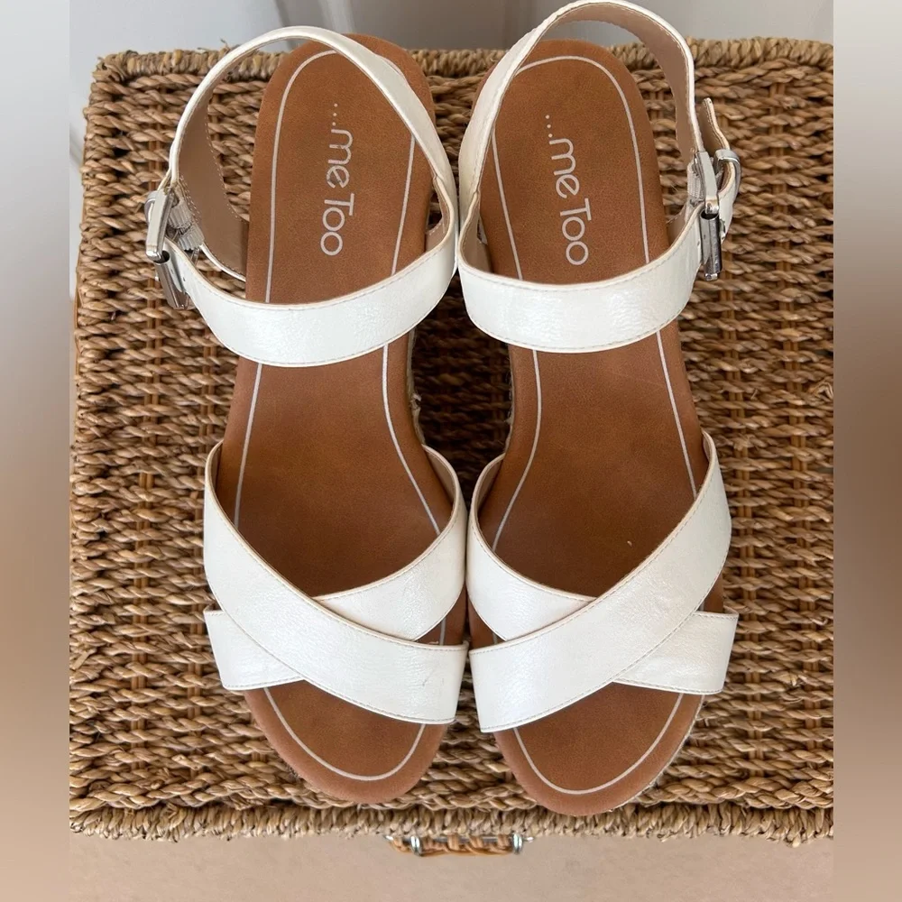 …me Too Sandy Espadrille‎ Platform Wedge Cork Jute Size 9